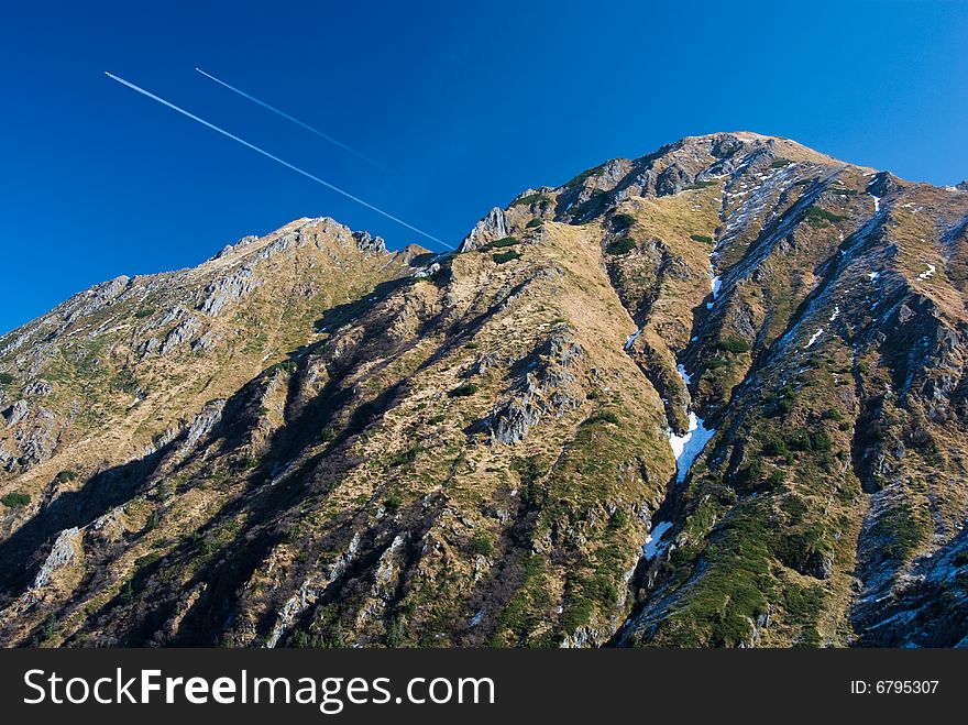 Carpathian Ridge In Romania