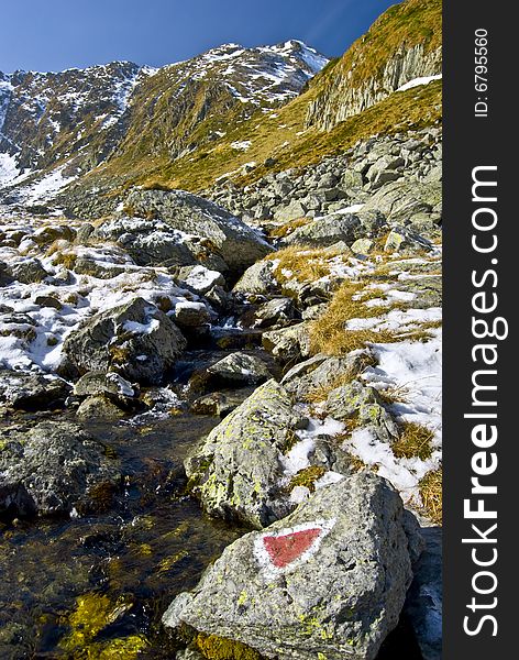 Early winter in carpathian mountains