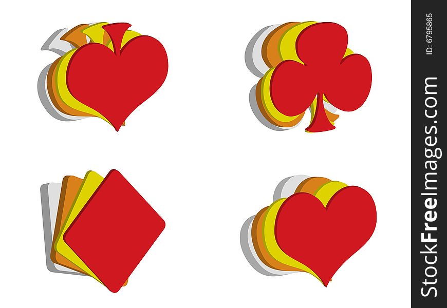 Casino elements isolated on white background vector illustraton