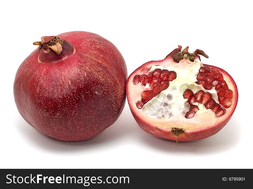 Pomegranate isolated on white background