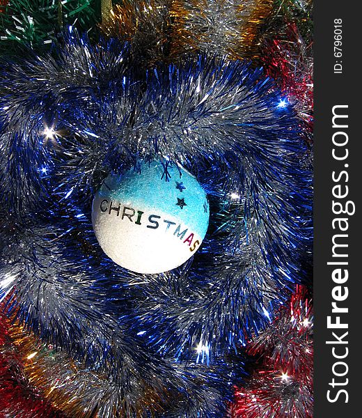 Christmas decoration - a ball and garlands