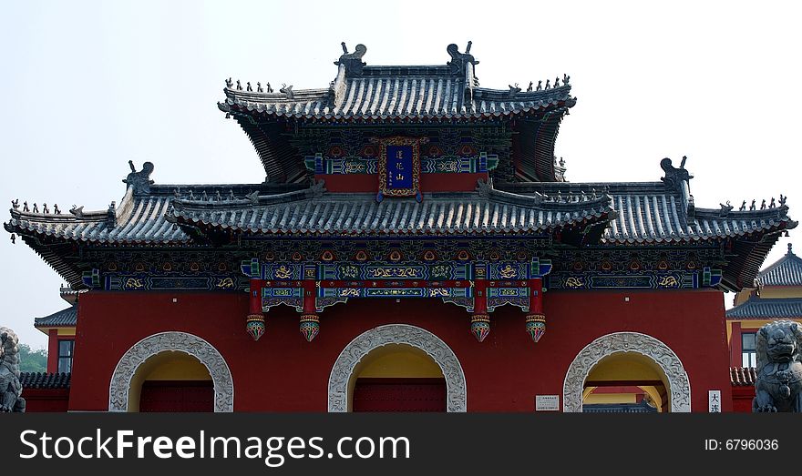 Part of a Chinese house, close up