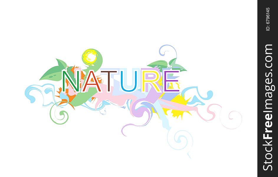 Nature logo. Assosiated with summer. Nature logo. Assosiated with summer