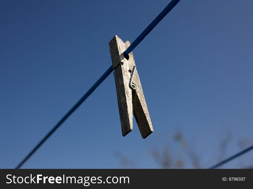 Clothes Pins on a Background