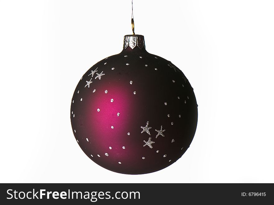 Festive marbles on the white isolated background
