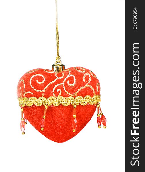 Festive decorations on the white isolated background