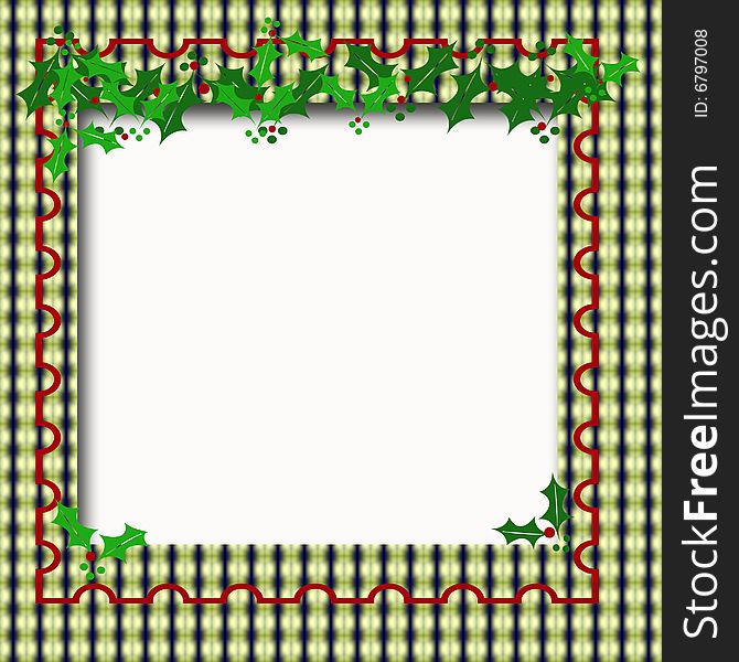 Holly Scrapbook Frame