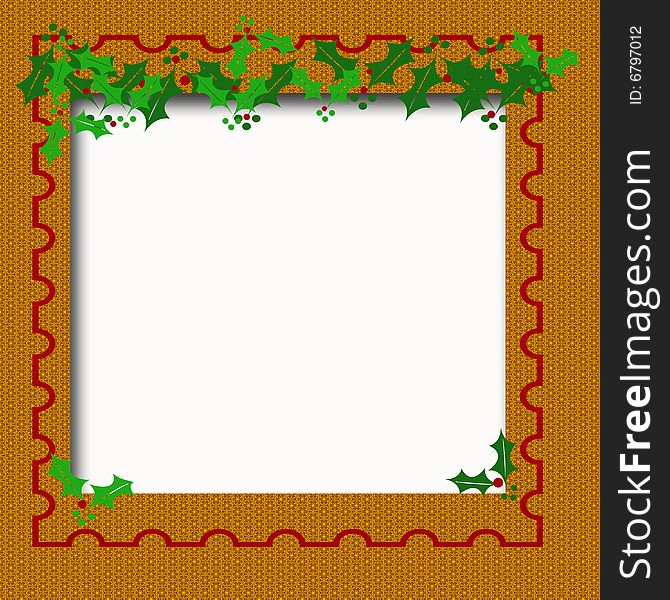 Holly Scrapbook Frame