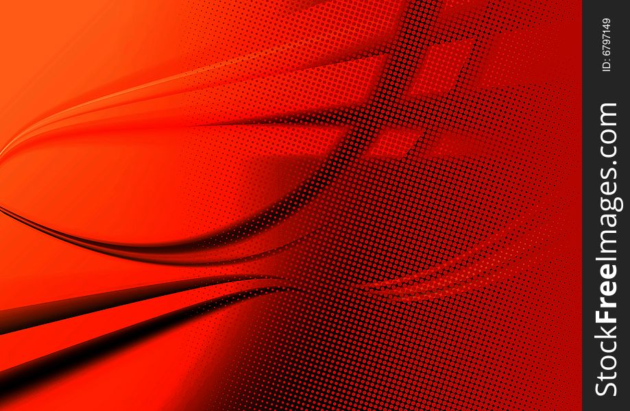 Abstract wavy dot style red background. Abstract wavy dot style red background