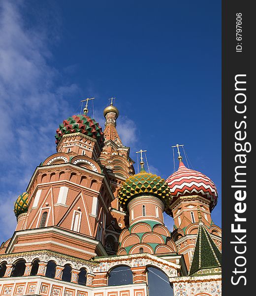 Architectural details of Saint Basil's Cathedral, Red Square, Moscow, Russian Federation. Architectural details of Saint Basil's Cathedral, Red Square, Moscow, Russian Federation.