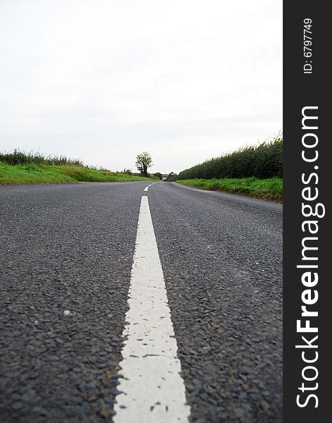 Ground view of country road in Yorkshire Moors