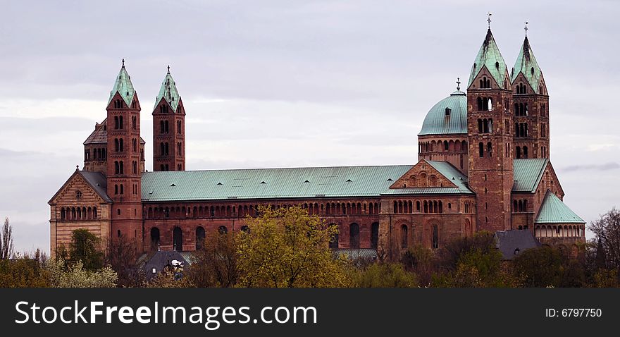 Views of the Speyer Cathedral, UNESCO World heritage site, Rhineland-Palatinate, Germany