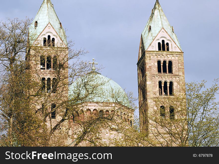 Views of the Speyer Cathedral, UNESCO World heritage site, Rhineland-Palatinate, Germany