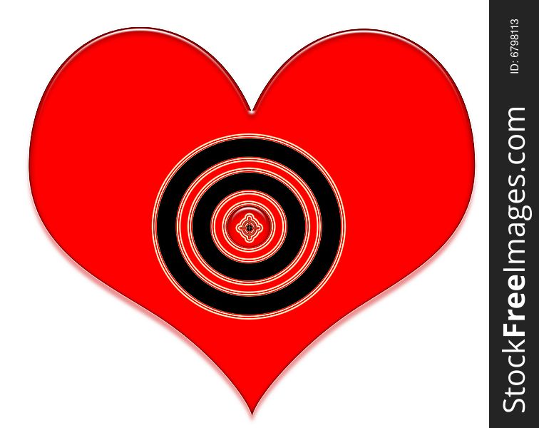 My target your heart valentines card original