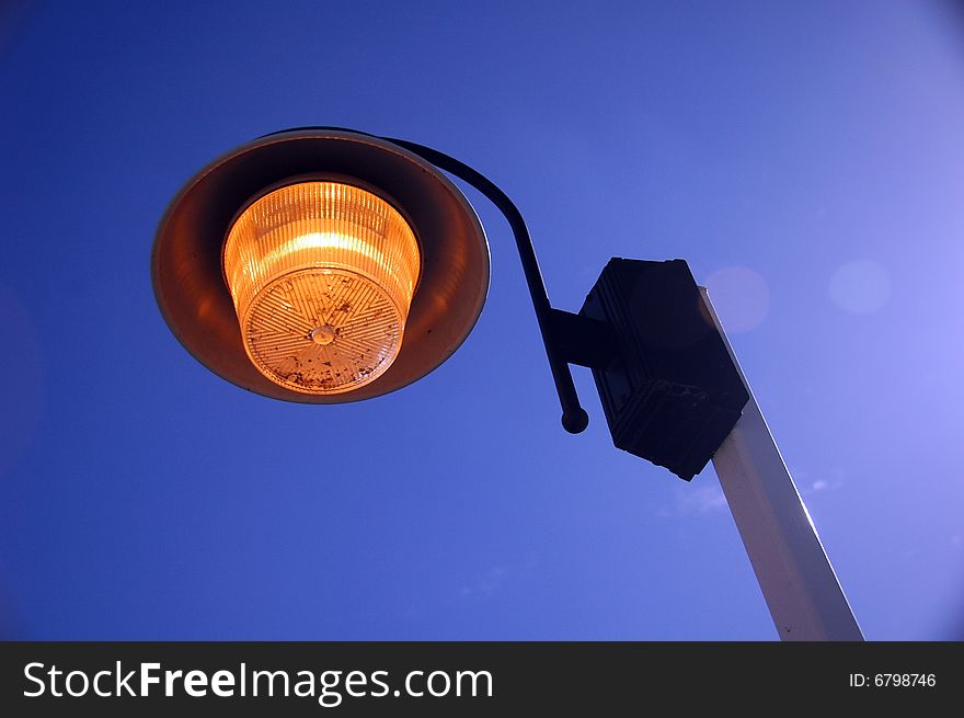 This is a street lamp in CA, USA. This is a street lamp in CA, USA