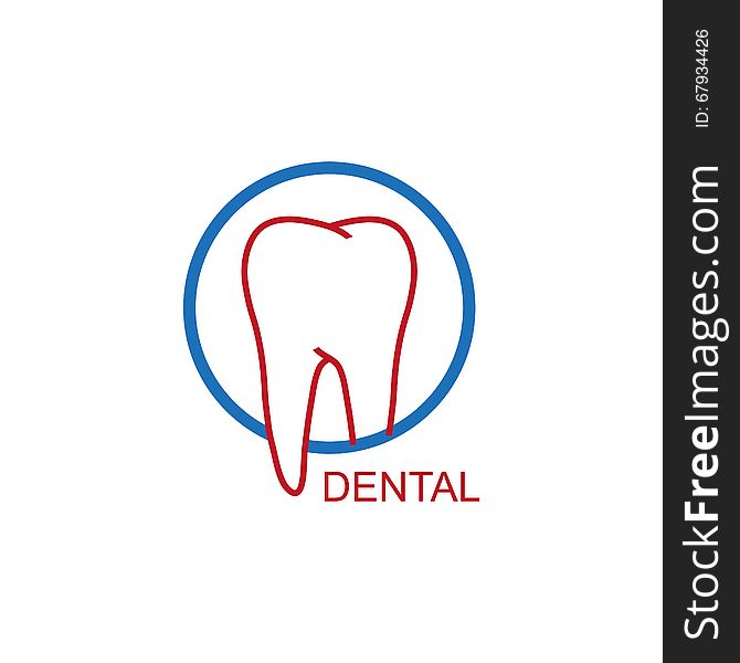 Vector illustration Dental logo on a white background