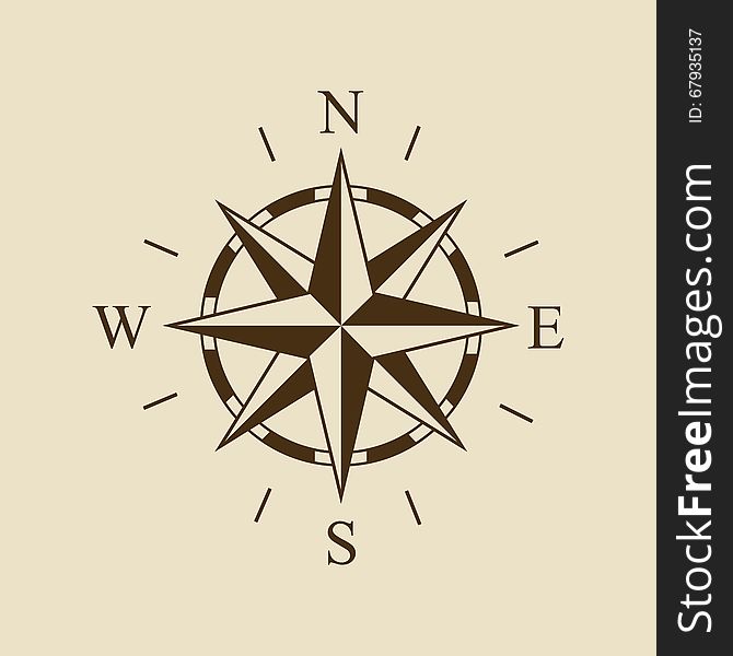 Vector image of the wind rose