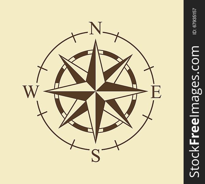 Vector image of the wind rose