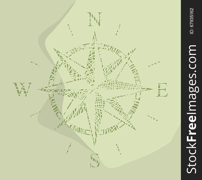 Vector image of the wind rose