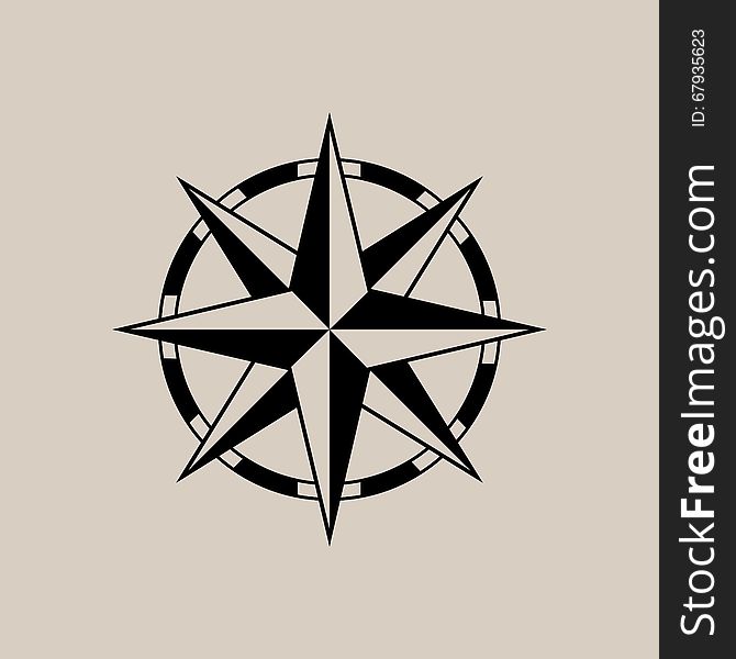 Vector image of the wind rose