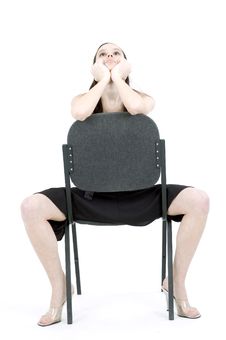 Siting And Thinking Stock Image Siting And Thinking Stock Image
