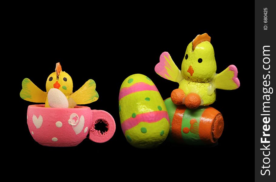 Easter Rabbits On Black Backdrop 2