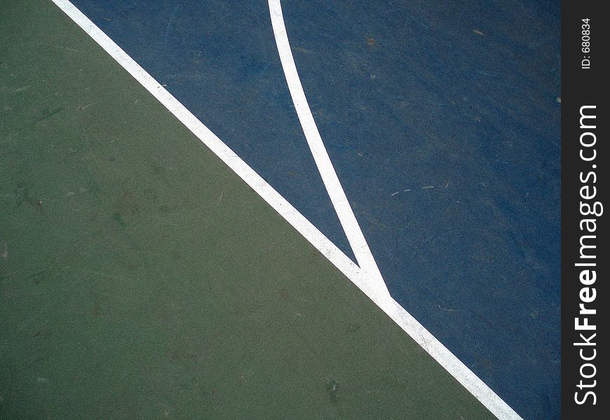 Abstract images of the shapes and lines on a colorful basketball court. Abstract images of the shapes and lines on a colorful basketball court.