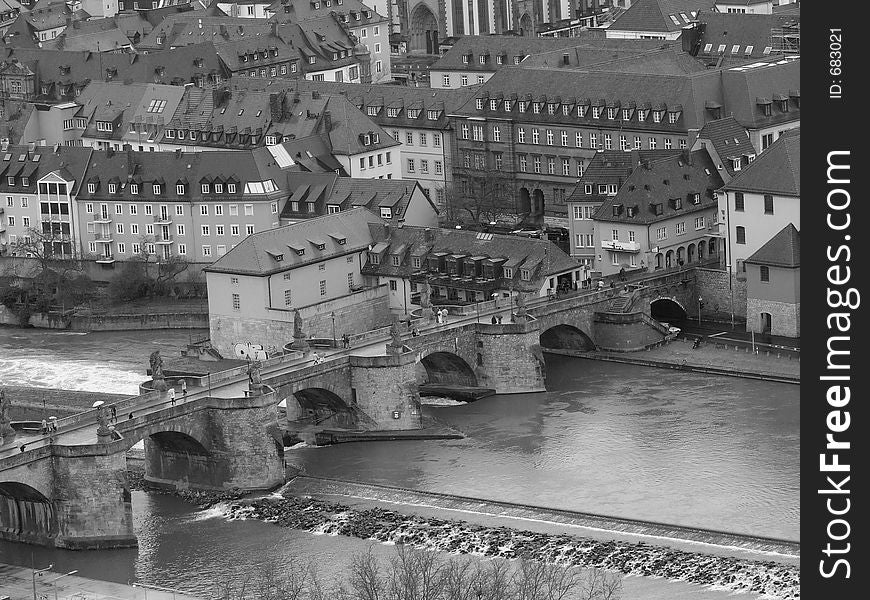 The old bridge in WÃ¼rzburg