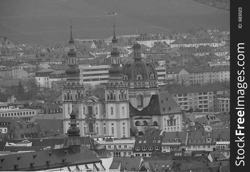 The catholic church Stift Haug in Würzburg