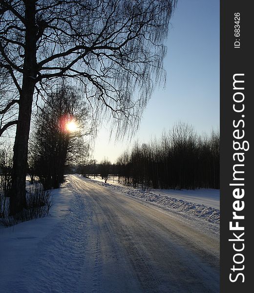 Winter road. Winter road
