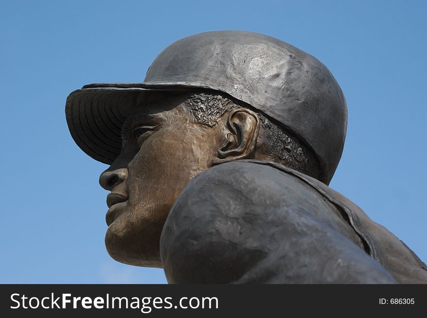 Close up of a Baseball Statue in Pittsburgh