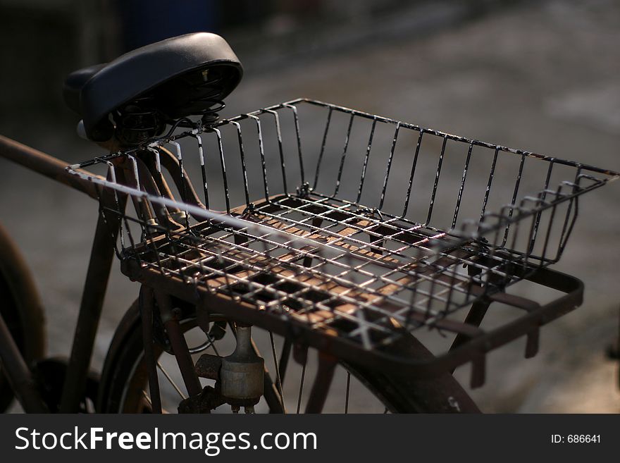 Basket of a bicycle. Basket of a bicycle.