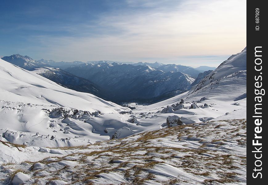Caucasus mountain in winter. Caucasus mountain in winter