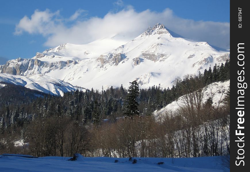 Oshten peak in mountain Caucasus. Oshten peak in mountain Caucasus