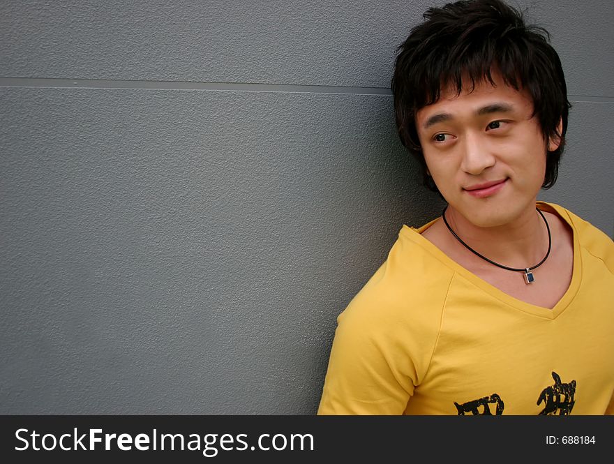 Portrait of a young Korean man. Portrait of a young Korean man