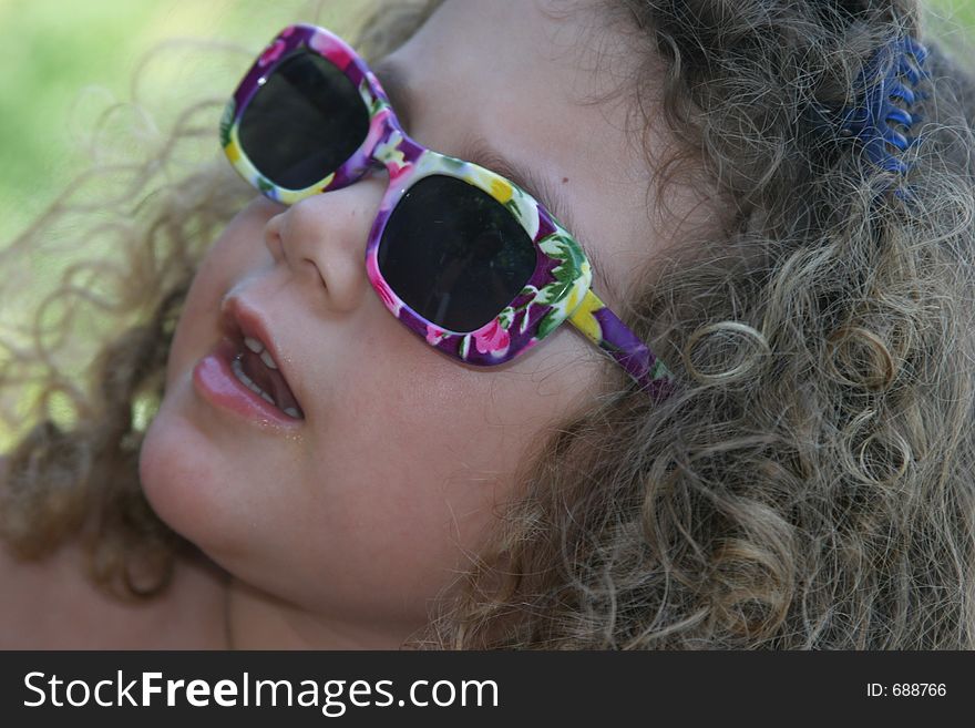 Little girl with glasses. Little girl with glasses