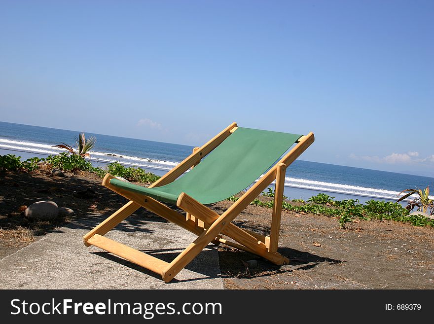 Relaxing chair at the beach