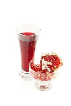 Juice, Grains And A Pomegranate Piece Stock Image Juice, Grains And A Pomegranate Piece Stock Image