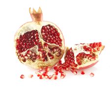 Pieces And Grain Of Pomegranate Stock Images Pieces And Grain Of Pomegranate Stock Images