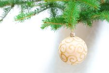 Christmas Decoration On Tree Stock Photos