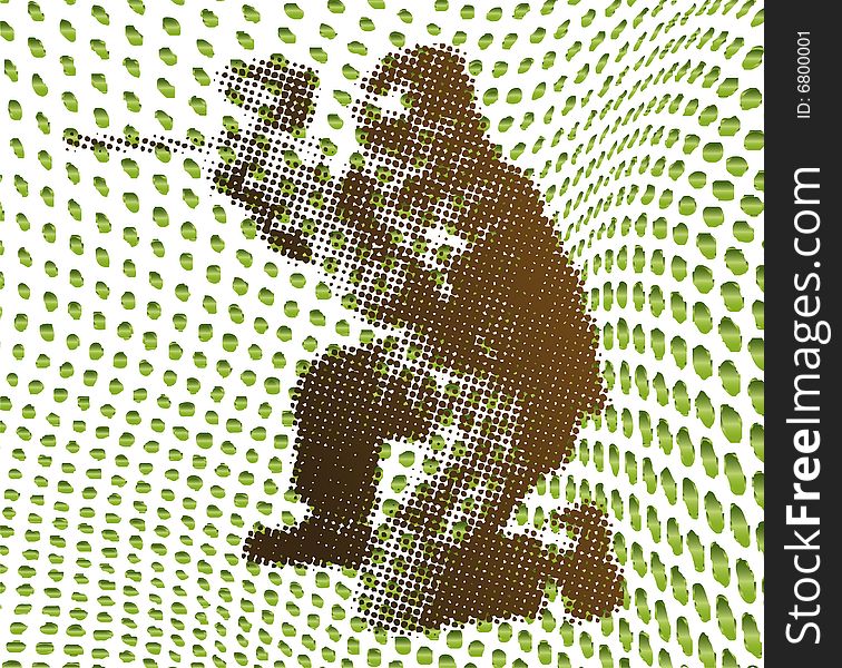 Illustration of background with halftone paintball