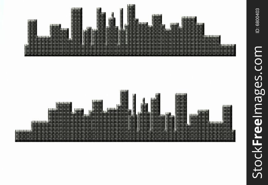 Cityscape pattern similar to manhatten artistic interpretation