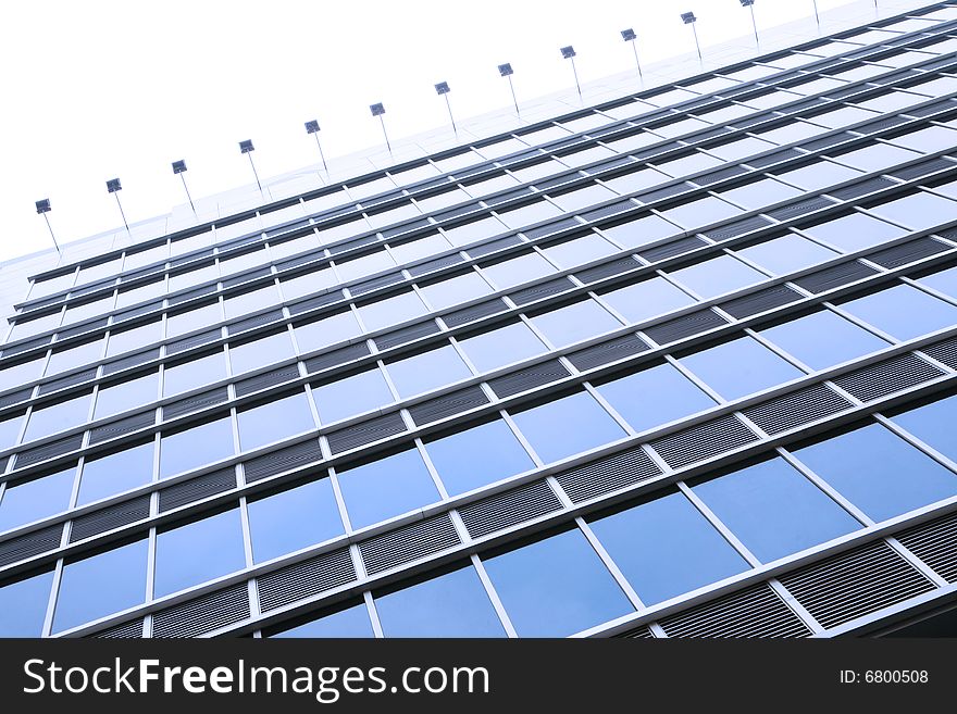 Modern business builing with sky background. Modern business builing with sky background