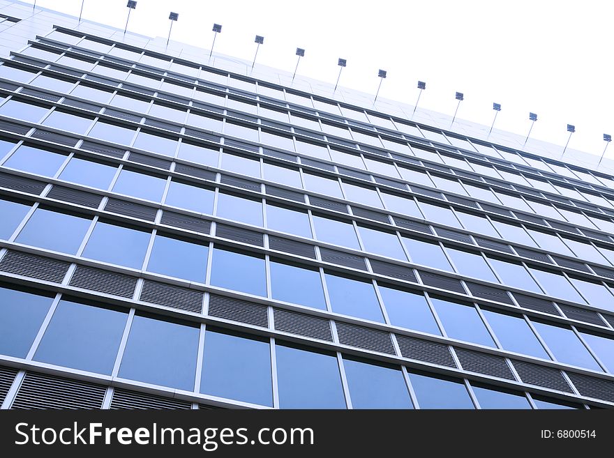 Modern business builing with sky background. Modern business builing with sky background