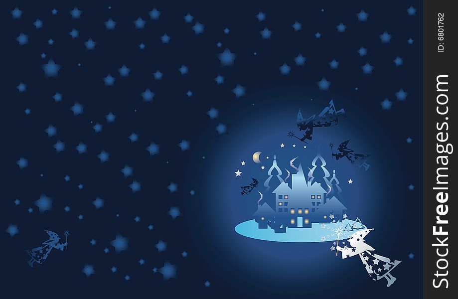 Winter background. Christmas background,  stylization