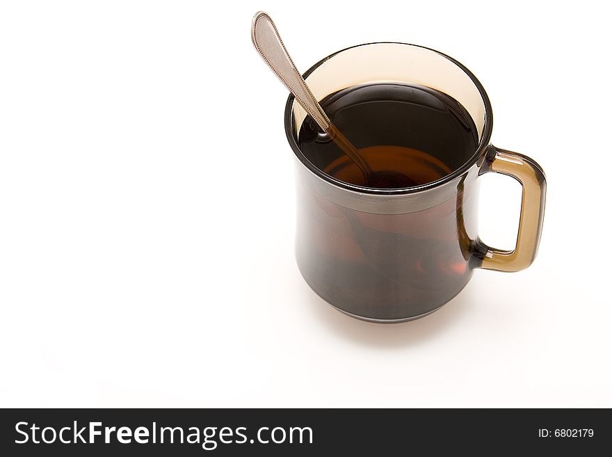 Isolated cup of tea on white