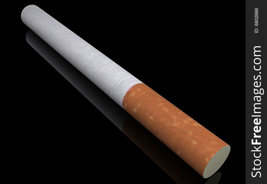 Cigarette isolated on black background