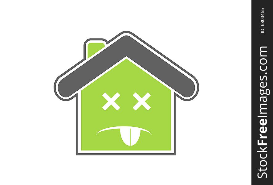 Fresh green house icon vector illustration. Fresh green house icon vector illustration