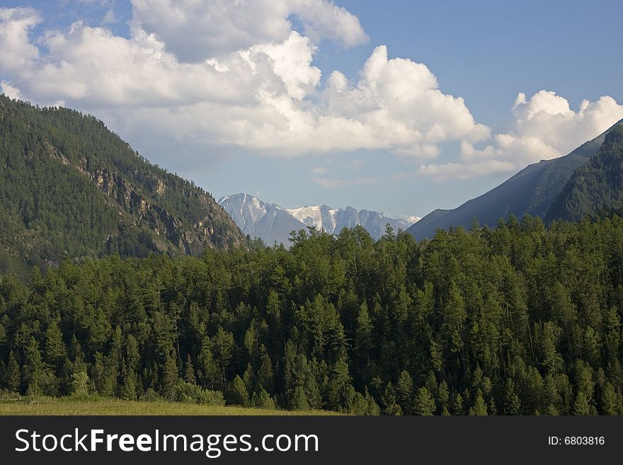 Valley of Kucherla river, Altai mountains, Siberia, Russia. Valley of Kucherla river, Altai mountains, Siberia, Russia