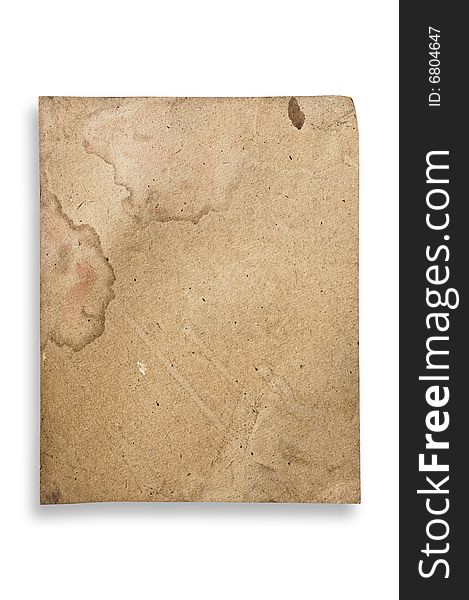Vintage paper texture, isolated, with clipping path. Vintage paper texture, isolated, with clipping path.